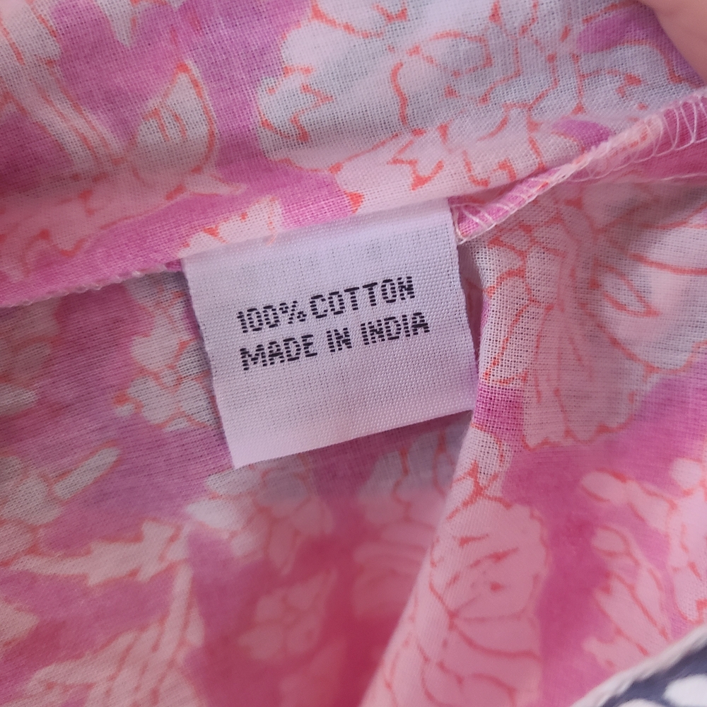 ​SZ Blockprints x J.Crew Kitty Dress in Pink Blue Floral Block Print - Picture 10 of 12